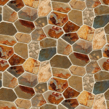  Többszínű rombusz kő falfestmény, 350 x 200 cm tapéta, díszléc és más dekoráció