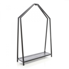  Toboli összecsukható tűzifa állvány 78x24x118cm fém tűzifatároló kosár kerti tárolás