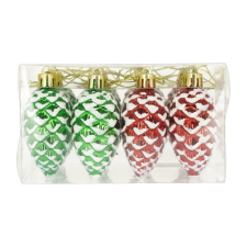  Toboz akasztós, glitteres 13x9,2x7,5 cm S/12 dekorációs kellék