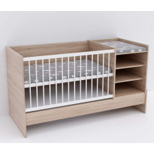 TODI Baby Shop Basic – kombiágy (ágyneműtartó nélkül) sonoma tölgy kiságy, babaágy
