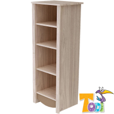 TODI szekrény Teddy keskeny nyitott polcos 140cm magas bútor