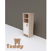 TODI Todi Teddy keskeny nyitott polcos + 1 ajtós Szekrény #szilfa-cappuccino-vanília