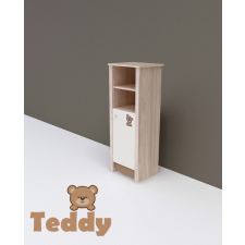 TODI Todi Teddy keskeny nyitott polcos + 1 ajtós Szekrény #szilfa-cappuccino-vanília gyermekbútor