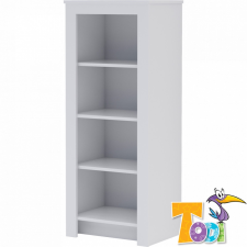 TODI Todi White Bunny – keskeny nyitott polcos szekrény (140 cm magas) bútor