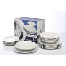 TOGNANA Étkészlet 18 db SPLENDOR BIANCO tányér és evőeszköz