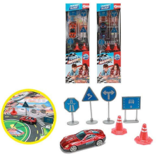 Toi-Toys Turbo Racers autós játszószőnyeg kiegészítőkkel – közlekedési táblák játszószőnyeg