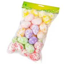  Tojás cirmos 3×5cm 36db-os dekorációs kellék