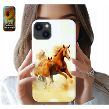 TOK ALMA IPHONE 13 - LÓ ARANYOS ÁLLATOS MINTÁK + ÜVEG tok és táska