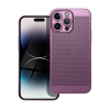 TokShop Apple iPhone 14 Pro Max, Műanyag hátlap védőtok, légáteresztő, lyukacsos minta, Breezy, lila (RS142573)