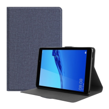 TokShop Huawei MatePad T8 (8.0), mappa tok, stand, textil hatás, sötétkék tablet tok