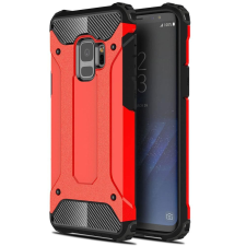 TokShop Huawei P Smart (2020), Műanyag hátlap védőtok, Defender, fémhatású, piros tok és táska