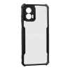 TokShop Motorola Moto G53, Szilikon tok, közepesen ütésálló, légpárnás sarok, akril hátlap, Anti-Drop Case, átlátszó/fekete