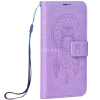 TokShop Samsung Galaxy A16 4G / A16 5G SM-A165F / A166B, Oldalra nyíló tok, kártyatartóval, kézpánttal, Álomfogó minta, Mezzo Book, mintás/lila
