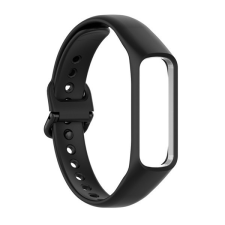 TokShop Samsung Galaxy Fit 2 SM-R220, szilikon pótszíj, állítható, fekete okosóra kellék