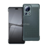 TokShop Xiaomi 13 Lite / Civi 2, Műanyag hátlap védőtok, légáteresztő, lyukacsos minta, Breezy, sötétzöld