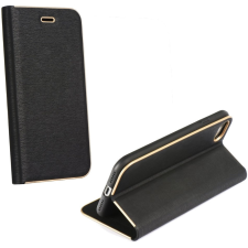 TokShop Xiaomi Redmi 12C, Oldalra nyíló tok, stand, Luna Book, fekete tok és táska