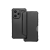 TokShop Xiaomi Redmi Note 13 Pro Plus 5G, Oldalra nyíló tok, légpárnás sarok, bőrhatású, karbon minta, Razor Book, fekete (5903396279188)