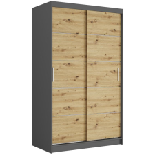  Tolóajtós gardróbszekrény VEGA IV. 120x200x60 - antracit, artisan bútor