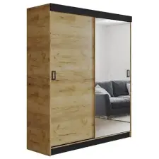  Tolóajtós szekrény RETRO 1 138 - tölgy craft arany 138x205x59 cm bútor