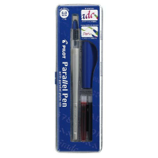 Töltőtoll, 0,5-6 mm, kék kupak, PILOT "Parallel Pen" toll