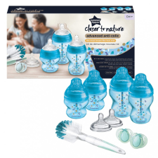 Tommee Tippee Advanced Anti-Colic újszülött cumisüveg kezdőszett 9 db (kék) cumisüveg