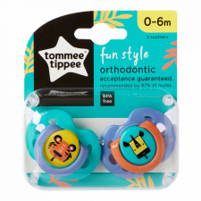 Tommee Tippee Fun játszócumi 0-6hó (2db) cumi