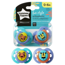 Tommee Tippee fun style játszócumi 0-6 hó 2 db - tigris/orrszarvú cumi