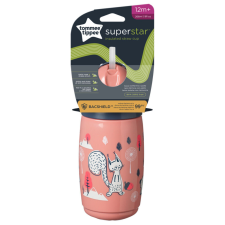  Tommee Tippee itatópohár - Superstar Insulated Straw Cup szívószálas hõtartó 266ml 12hó rózsaszín babaétkészlet