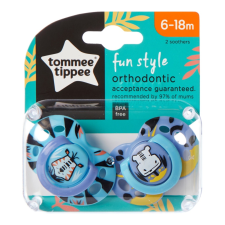 Tommee Tippee játszócumi CTN Fun 2 db 6-18hó tigris-viziló cumi