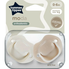 Tommee Tippee Moda játszócumi 2db 0-6hó - bézs/barna cumi