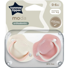 Tommee Tippee Moda játszócumi 2db 0-6hó - krém/rózsaszín cumi