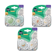 Tommee Tippee Night játszócumi 18-36 hó 2 db (unisex) cumi