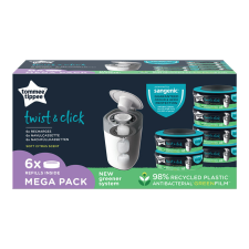 Tommee Tippee pelenkacsomagoló utántöltõ - Twist and Click és Sangenic TEC citrus 6db pelenkatartó vödör