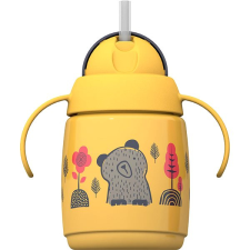 Tommee Tippee Superstar szívószállal 6m+ Yellow, 300 ml babaétkészlet