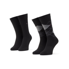 Tommy Hilfiger 2 pár hosszú szárú férfi zokni 100001495 Fekete férfi zokni