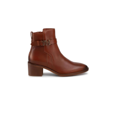 Tommy Hilfiger Boots Th Hardware Leather Mid Bootie, barna, 38 EU női csizma, bakancs