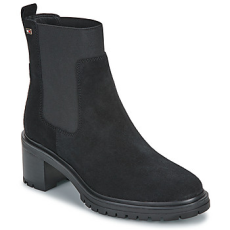 Tommy Hilfiger Csizmák FLAG MID HEEL SUEDE CHELSEA Fekete 39