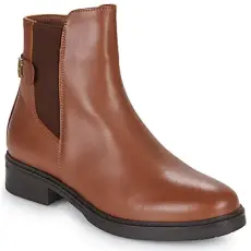 Tommy Hilfiger Csizmák TH LEATHER FLAT BOOT Barna 40