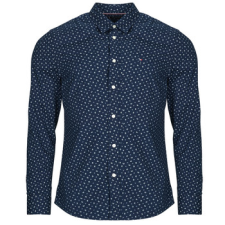 Tommy Hilfiger Hosszú ujjú ingek FLEX POPLIN AOP SF SHIRT Tengerész EU XL férfi ing