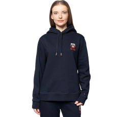 Tommy Hilfiger női pulóver húzózsinórral és hímzett logóval, sötétkék, 3XL INTL