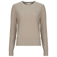 Tommy Hilfiger Pulóverek CO CABLE FINE GG C-NK LS SWT Bézs EU M
