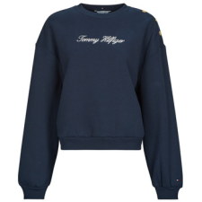 Tommy Hilfiger Pulóverek GOLD BTN SCRIPT FLEECE SWTSRT Tengerész EU M női pulóver, kardigán