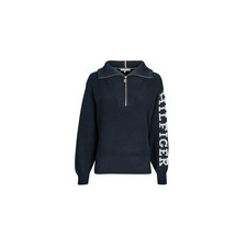 Tommy Hilfiger Pulóverek PLACED HILFIGER 1/2 ZIP SWEATER Tengerész EU M női pulóver, kardigán
