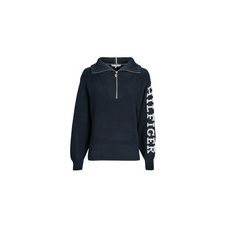 Tommy Hilfiger Pulóverek PLACED HILFIGER 1/2 ZIP SWEATER Tengerész EU S