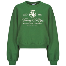 Tommy Hilfiger Pulóverek VARSITY CREST FLEECE SWTSHRT Zöld EU L női pulóver, kardigán