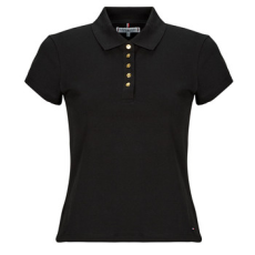 Tommy Hilfiger Rövid ujjú galléros pólók GOLD BUTTON SLIM SS POLO Fekete EU XL