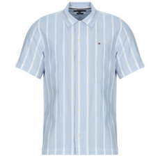 Tommy Hilfiger Rövid ujjú ingek LINEN BLEND STRIPED SS RF SHIRT Kék EU S