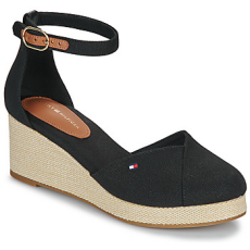 Tommy Hilfiger Szandálok / Saruk FLAG CLOSED TOE MID WEDGE ESPAD Fekete 39