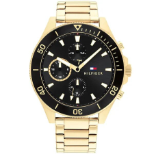 Tommy Hilfiger Tommy Hilfiger Larson férfi karóra, aranyacél, fekete számlap, 46 mm karóra