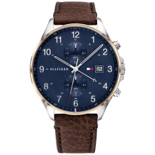 Tommy Hilfiger West férfi karóra, 44 mm, bőrszíj, WR50, kvarc karóra